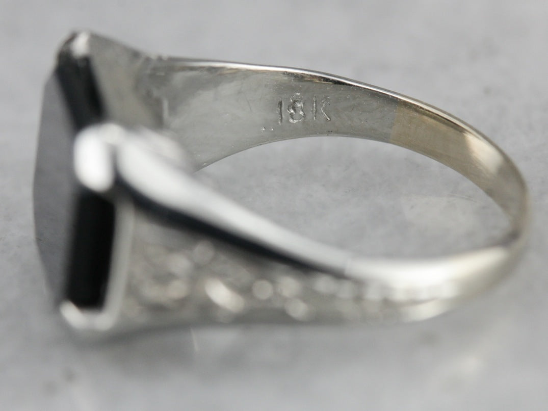 Art Deco Black Onyx Ring