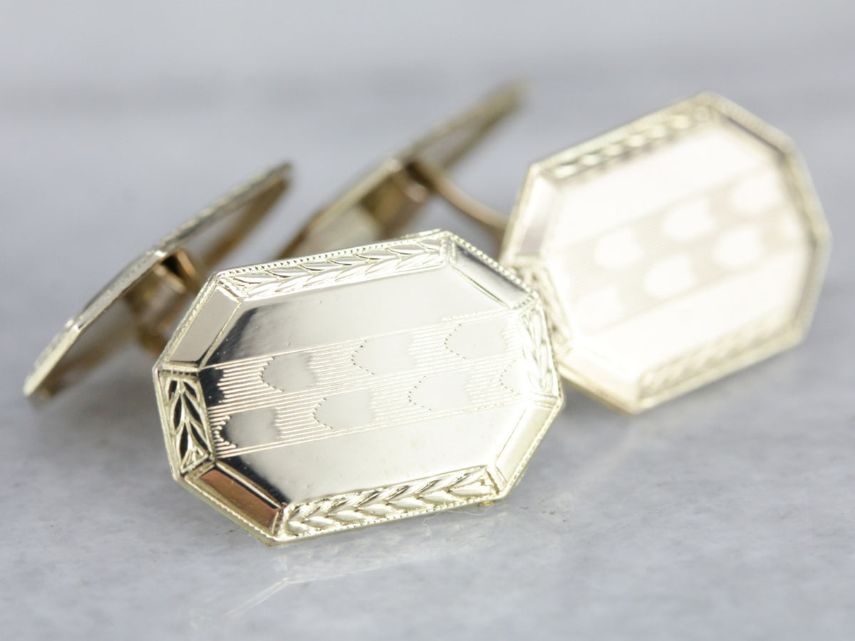 Vintage Yellow Gold Cufflinks