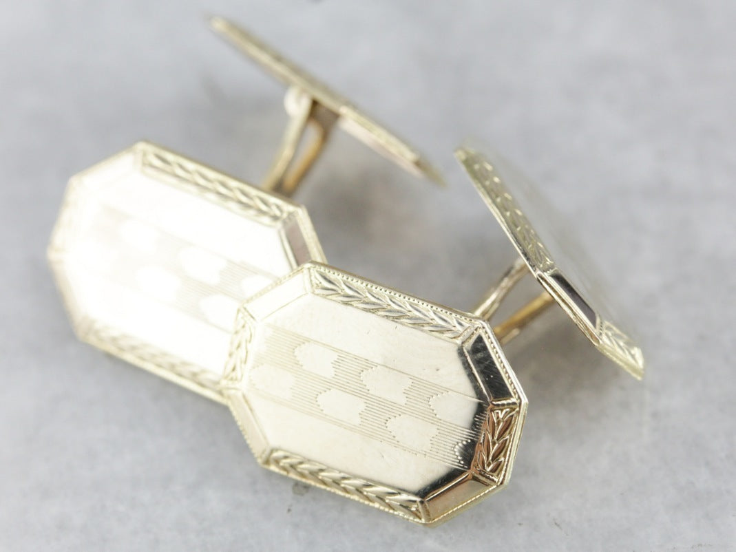 Vintage Yellow Gold Cufflinks