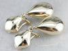 Vintage Clip-on Yellow Gold Drop Earrings