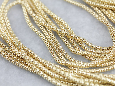 Yellow Gold Multi Strand Necklace