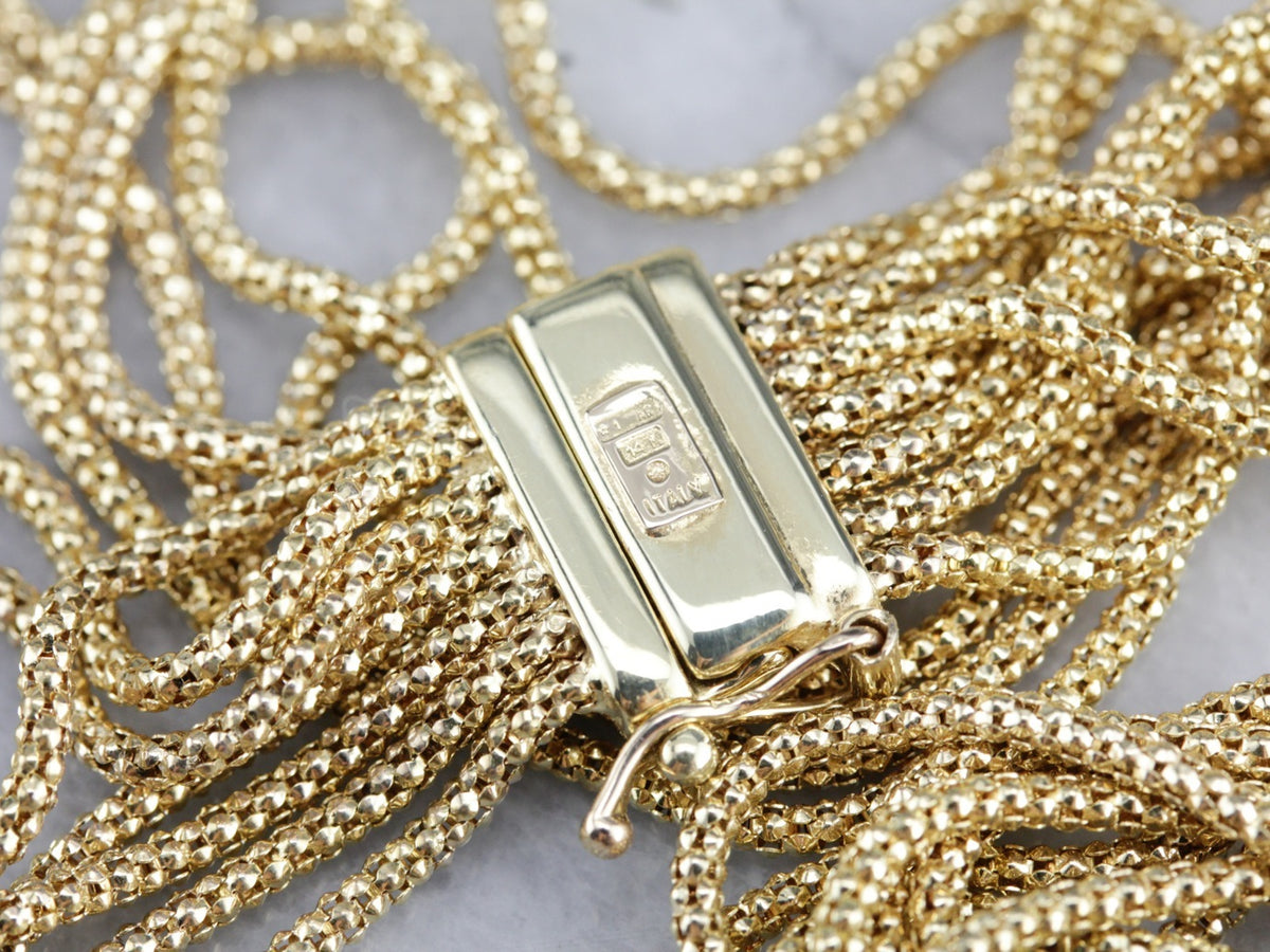 Yellow Gold Multi Strand Necklace