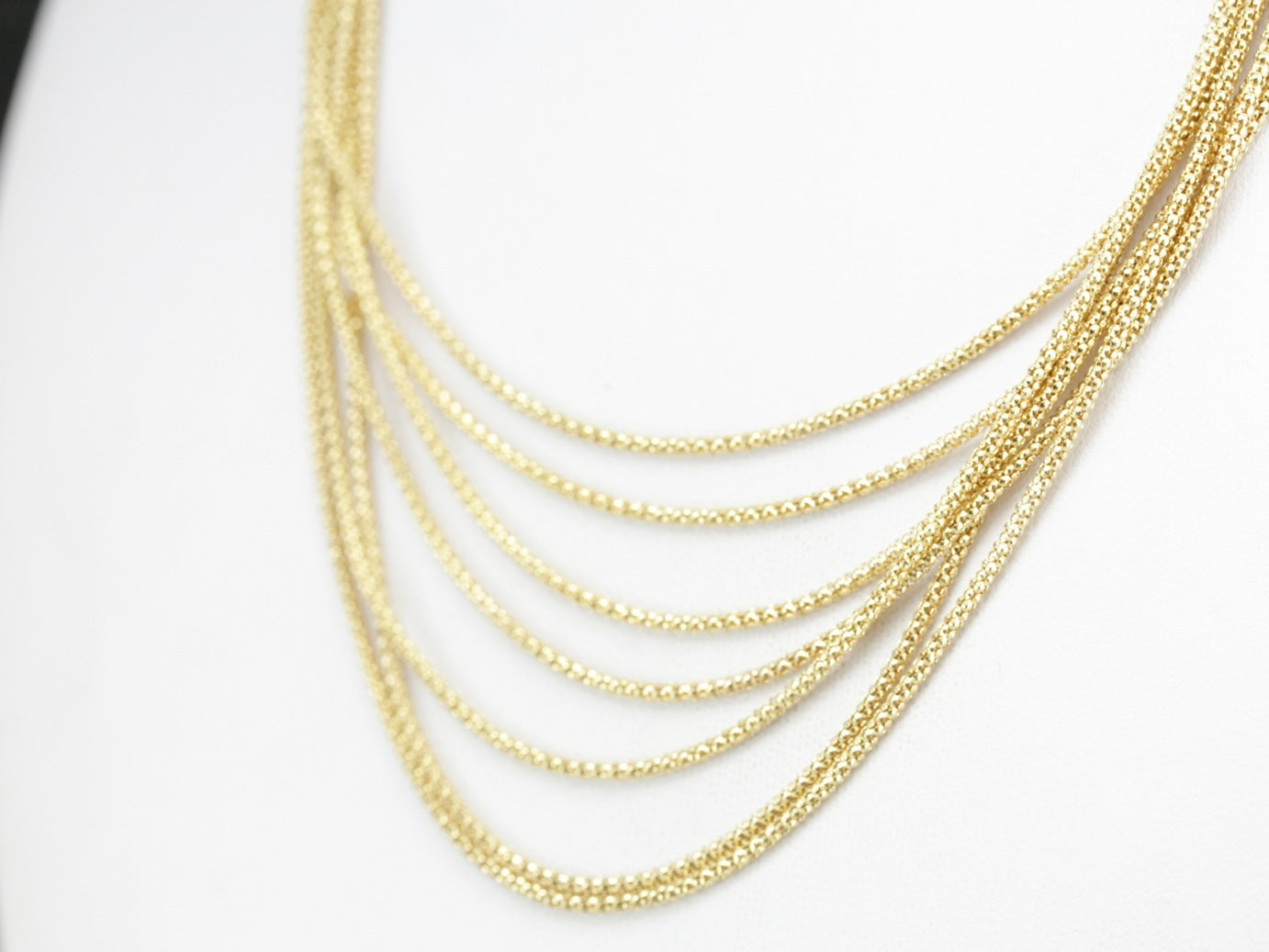 Yellow Gold Multi Strand Necklace