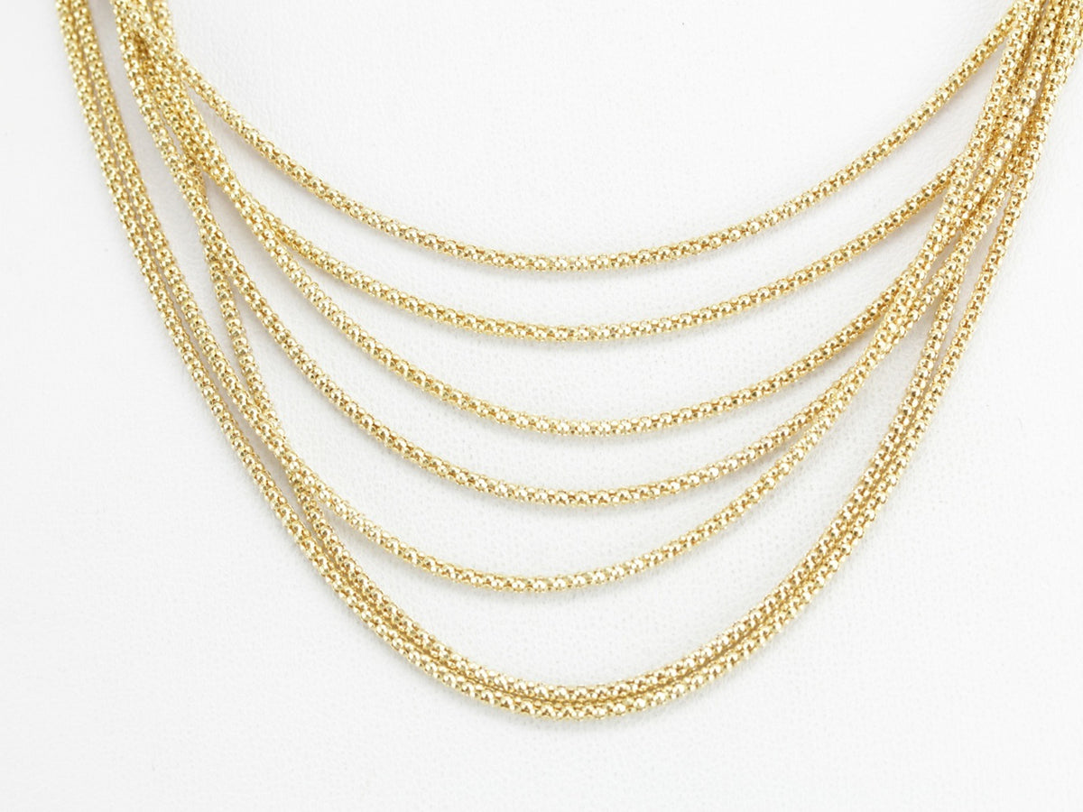 Yellow Gold Multi Strand Necklace