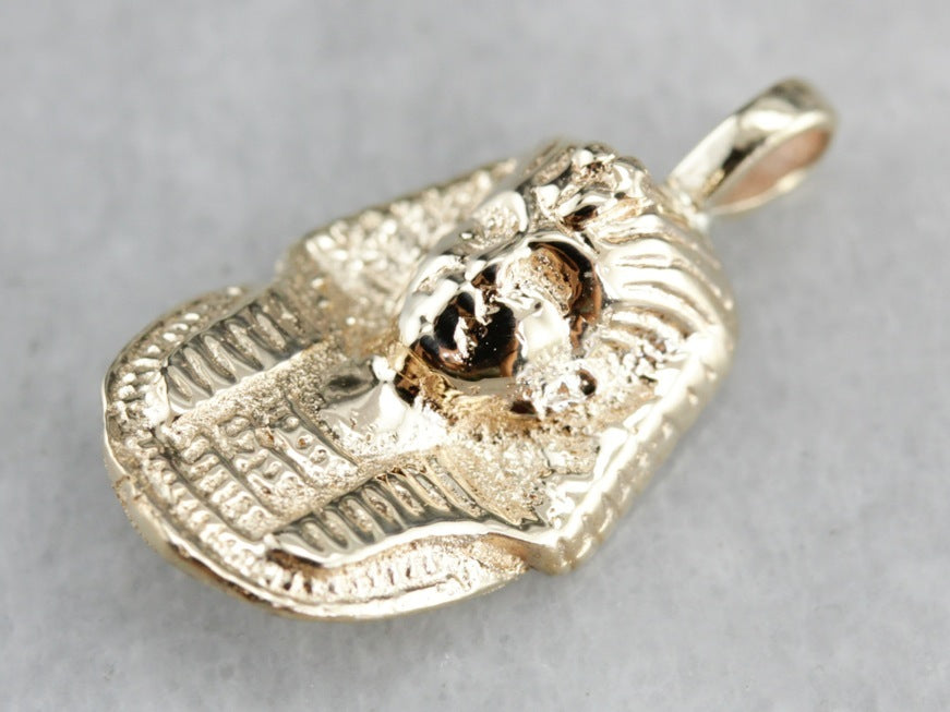 14K Gold Egyptian Pharaoh Pendant