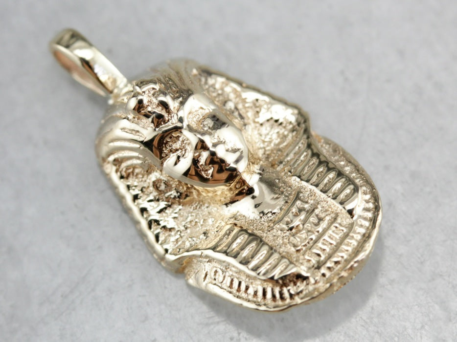 14K Gold Egyptian Pharaoh Pendant