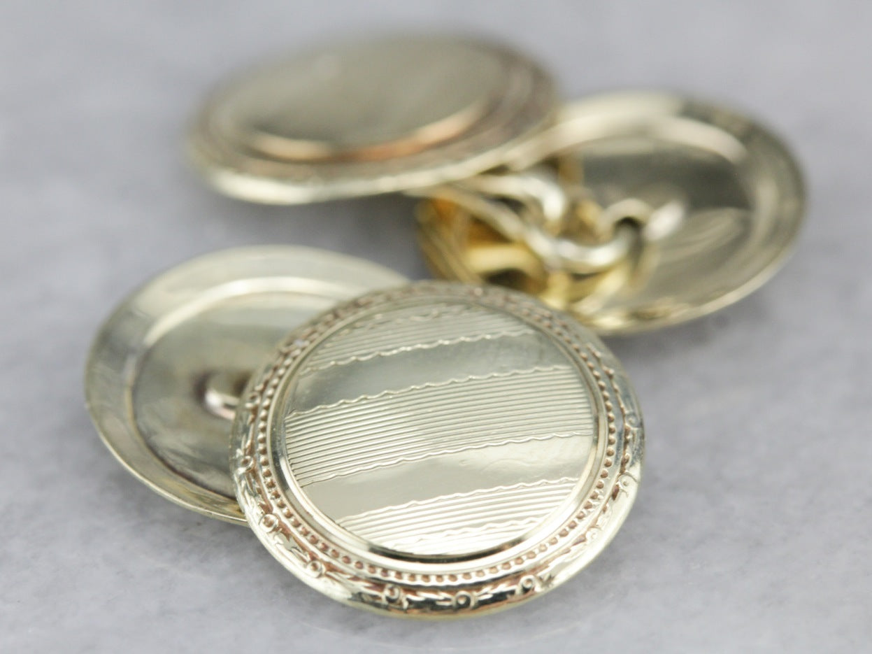 Art Deco Yellow Gold Cufflinks