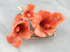 Antique Carved Coral Pendant or Brooch