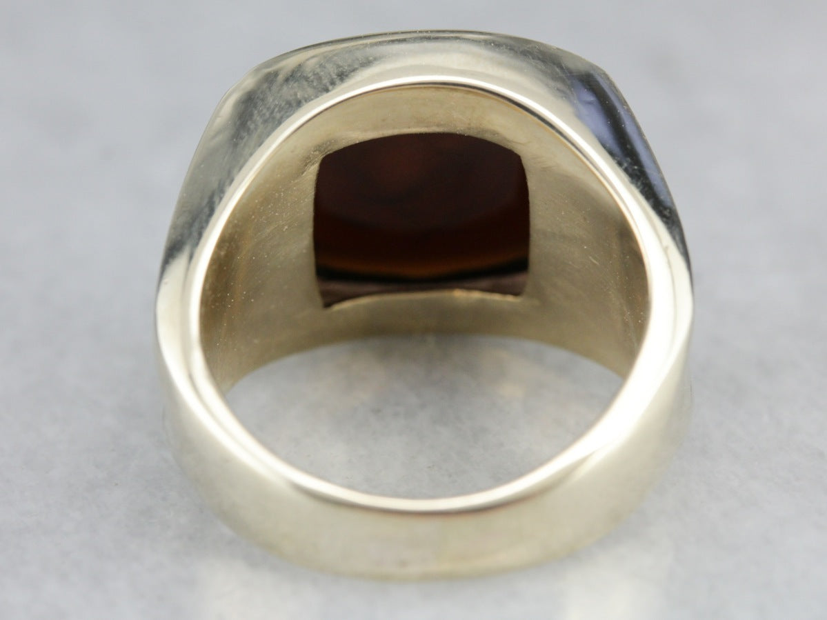 Men's Vintage Sardonyx Intaglio Ring