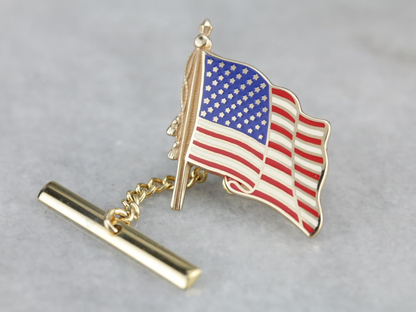 Vintage American Flag Tie Tack