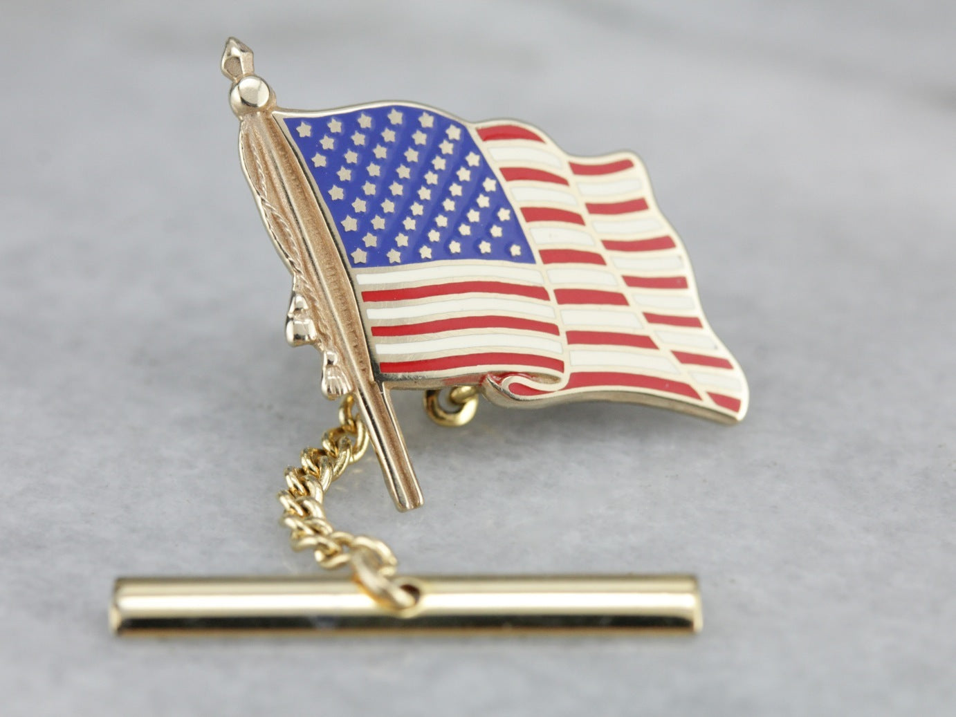 Vintage American Flag Tie Tack