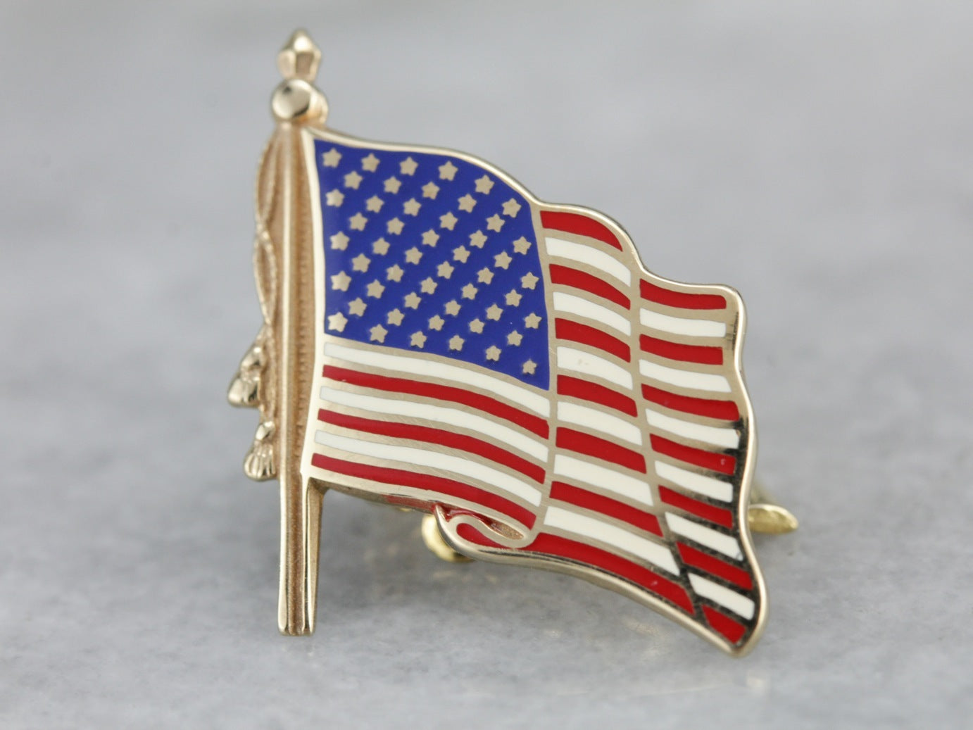 Vintage American Flag Tie Tack