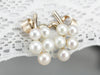 Vintage Grape Pearl Stud Earrings