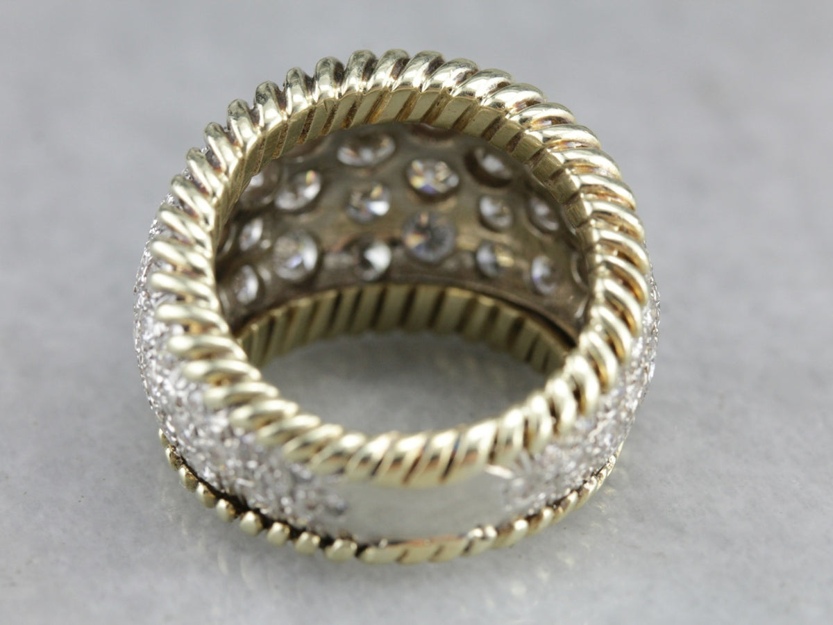Diamond Cluster Cocktail Ring