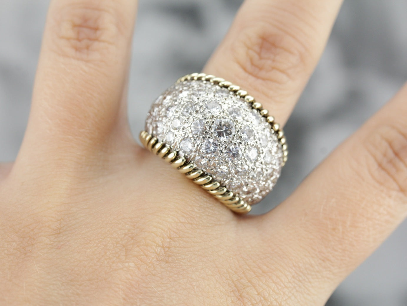 Diamond Cluster Cocktail Ring