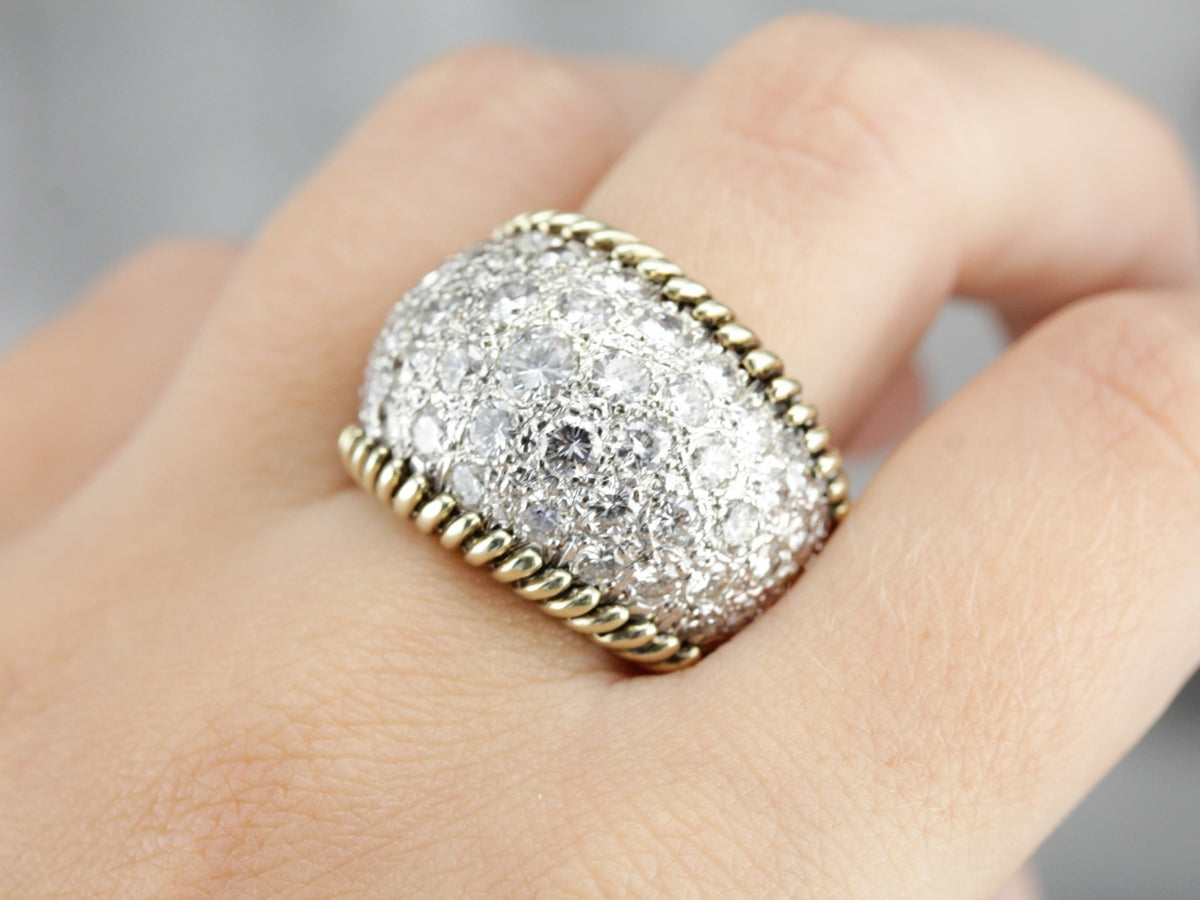 Diamond Cluster Cocktail Ring