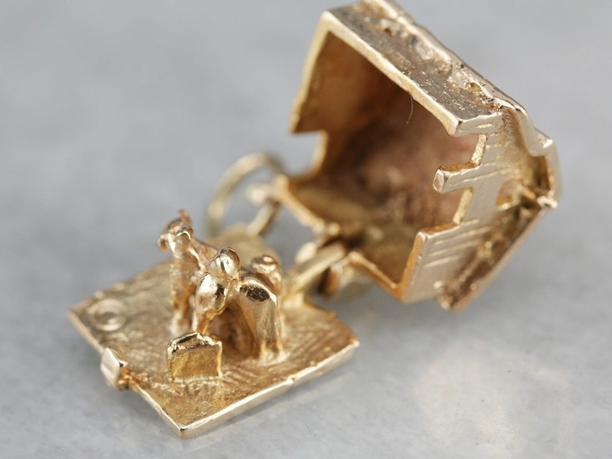 Farmer's Daughter Barn Gold Charm