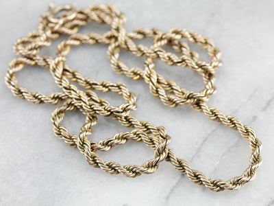 Vintage Gold Rope Twist Chain