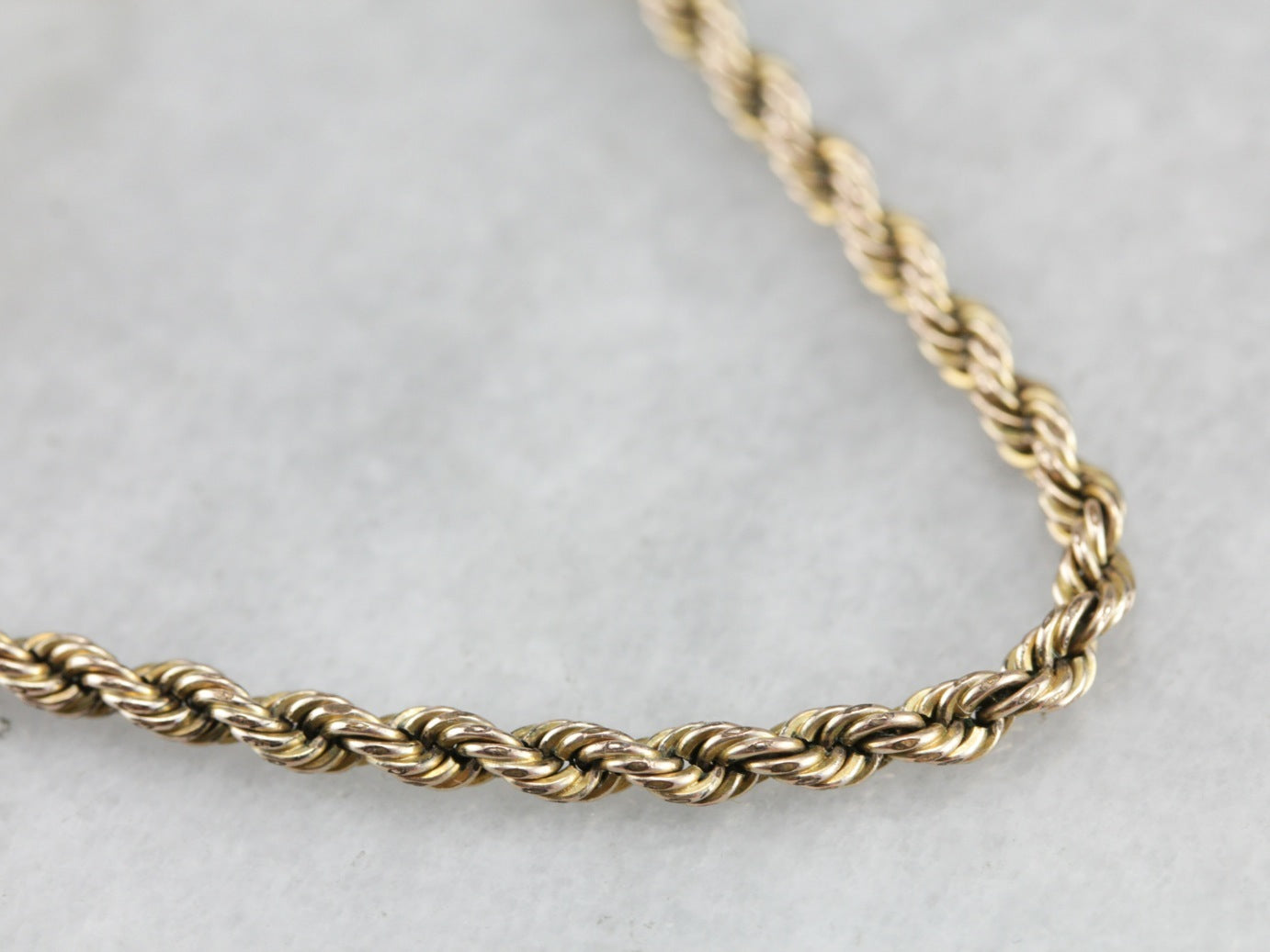 Vintage Gold Rope Twist Chain
