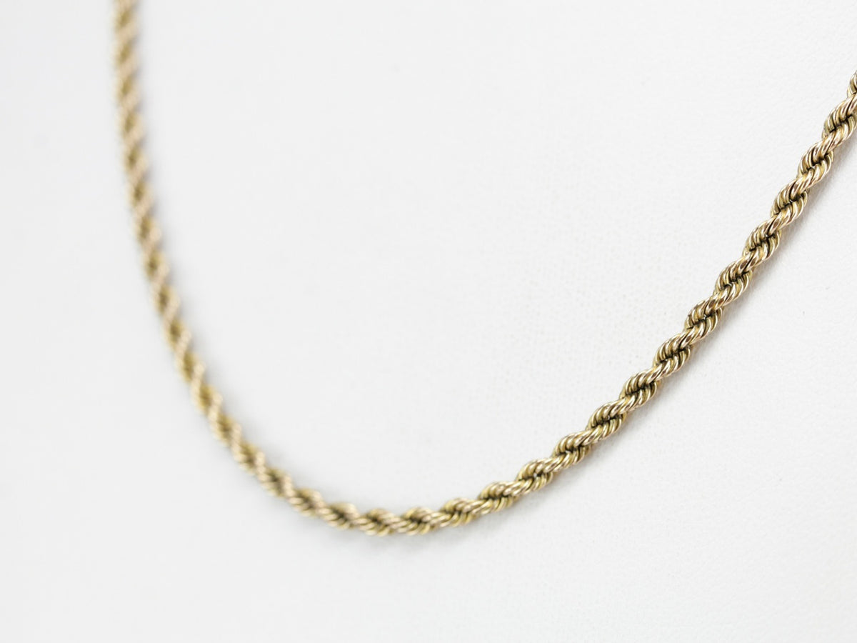 Vintage Gold Rope Twist Chain