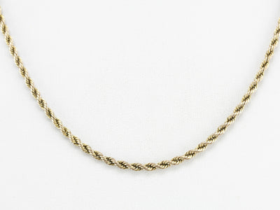 Vintage Gold Rope Twist Chain