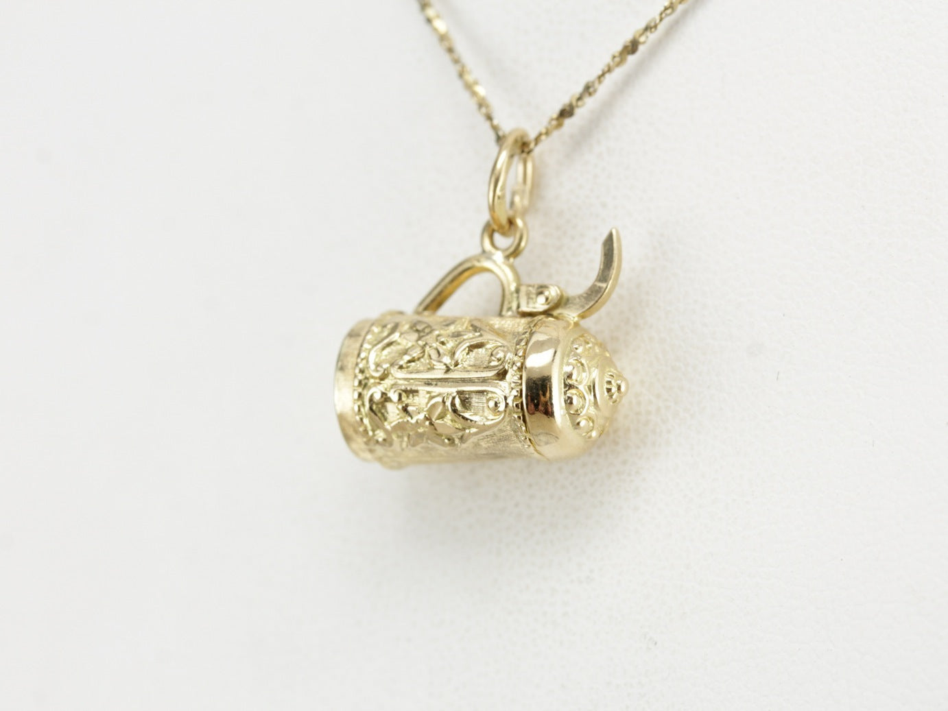 Vintage Gold Beer Stein Charm Pendant