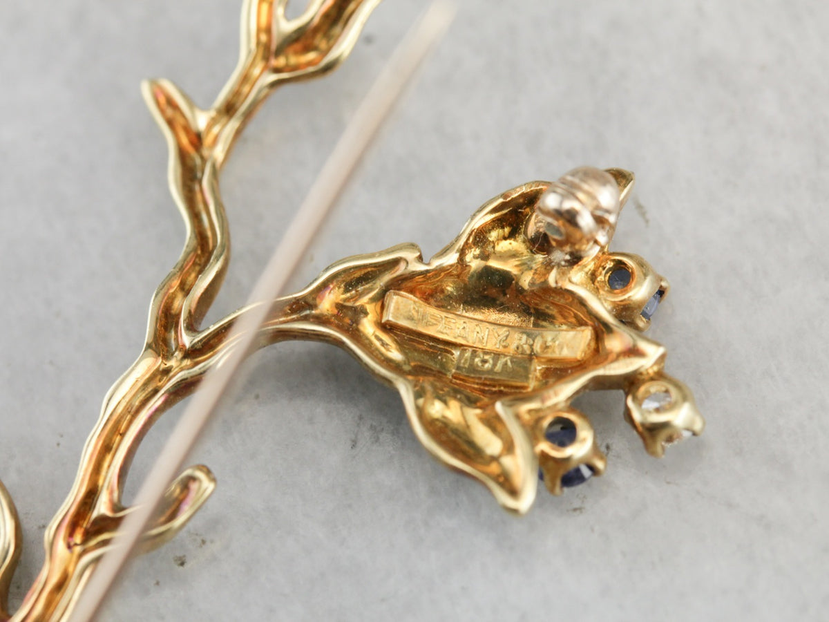 Vintage Tiffany and Company Flower Brooch