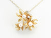 Vintage Floral Pearl Gold Scarf Clip Pendant