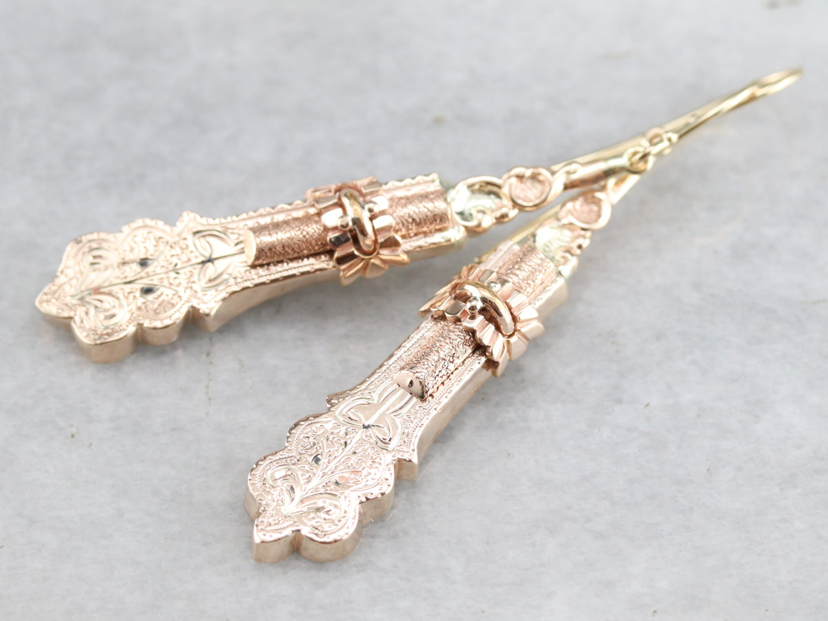 Victorian Gold Drop Earrings