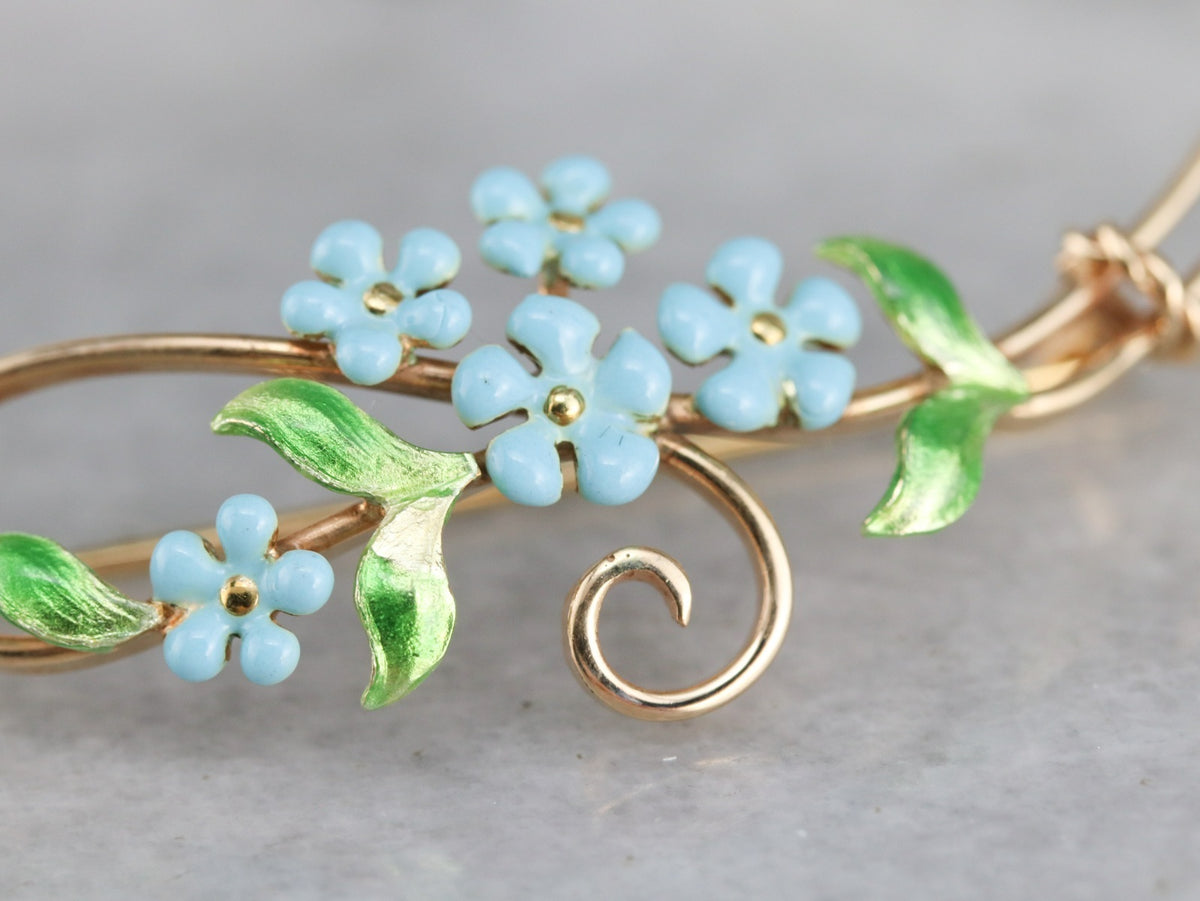 Art Nouveau Floral Honeymoon Pin