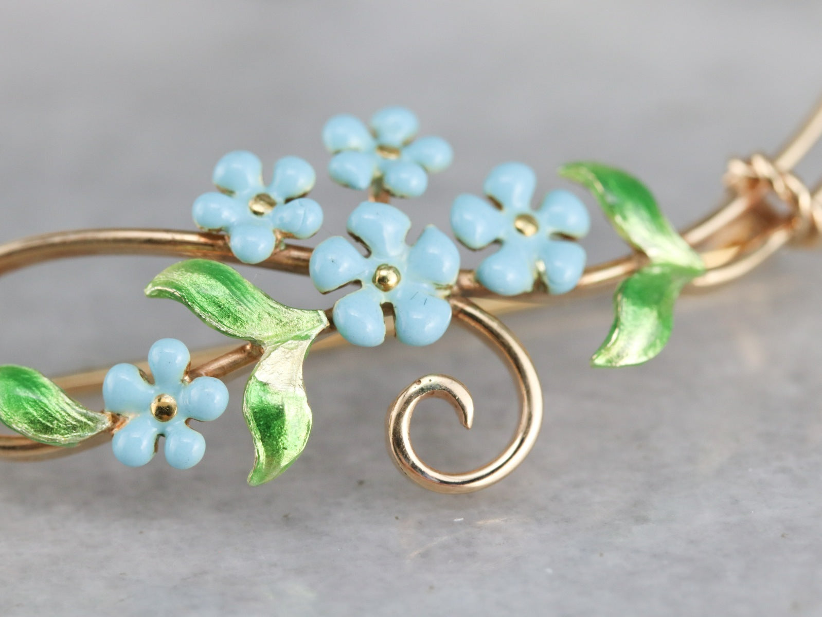 Art Nouveau Floral Honeymoon Pin