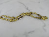 Gold And Brown Swirl Italian Glass Bead Necklace