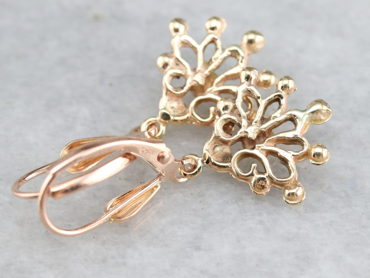 Vintage Filigree Drop Earrings