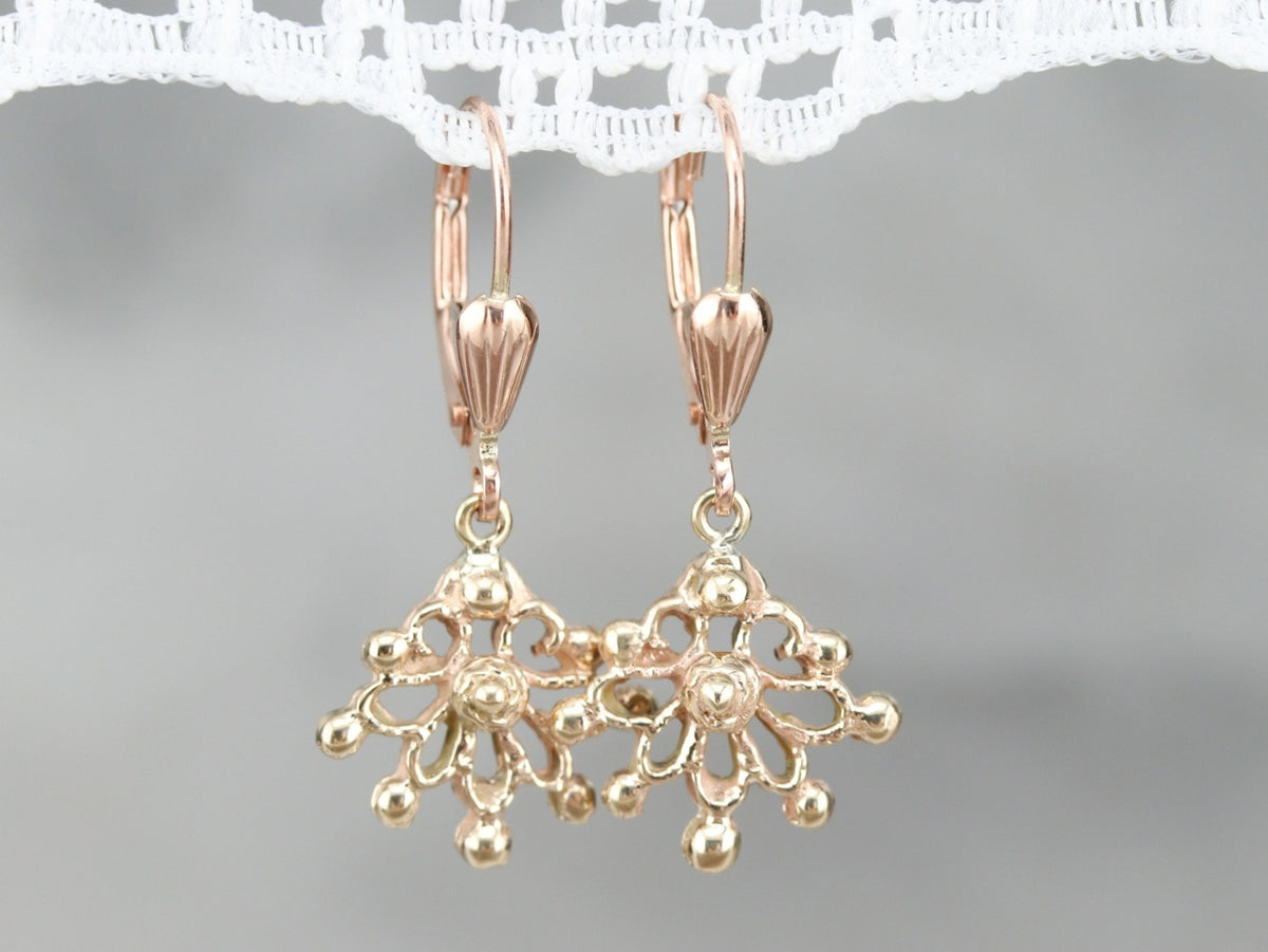 Vintage Filigree Drop Earrings