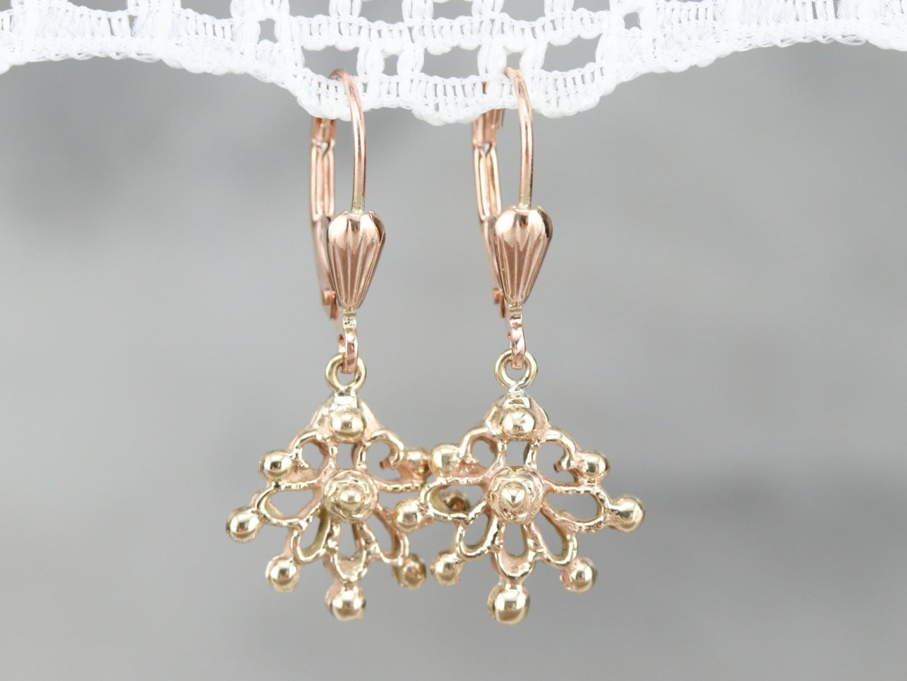 Vintage Filigree Drop Earrings