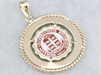 Brown University Gold Pendant