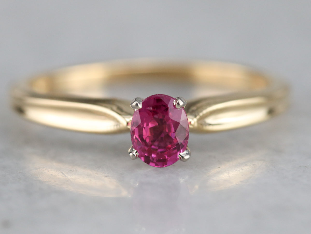 Pink Sapphire Engagement Ring