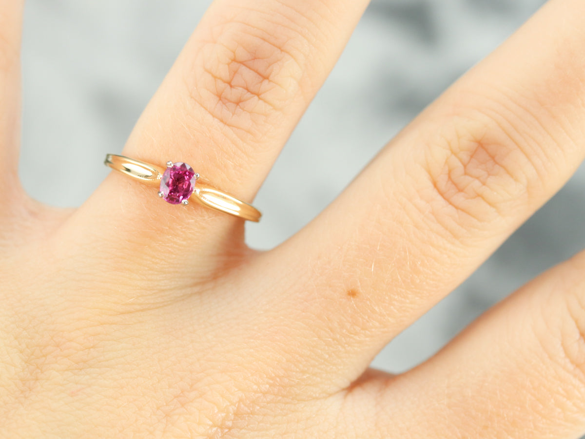 Pink Sapphire Engagement Ring