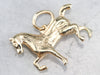 Vintage Gold Horse Charm