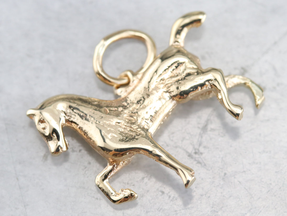 Vintage Gold Horse Charm