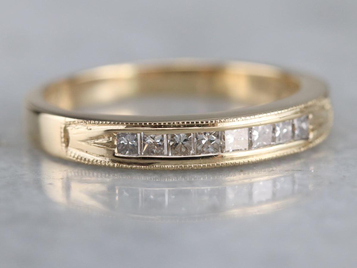 Square Cut Diamond Band