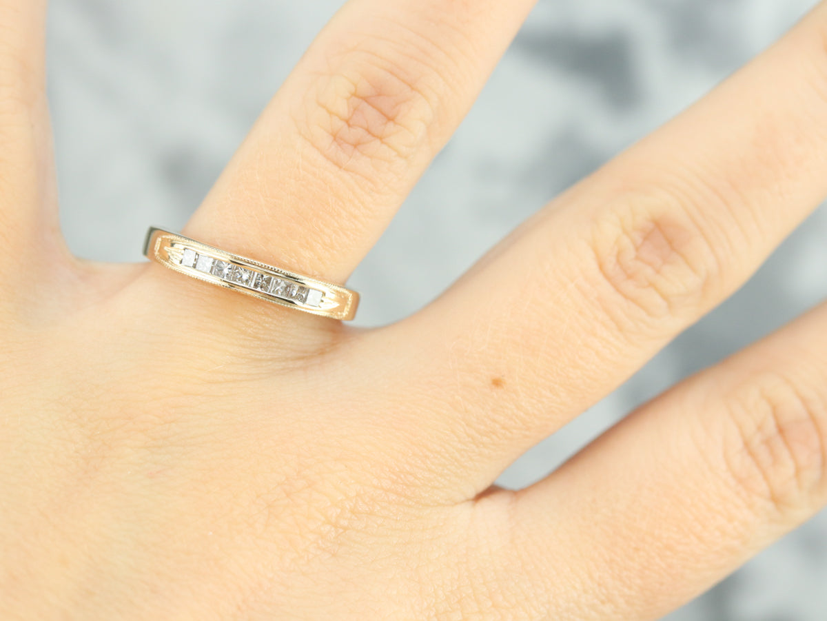 Square Cut Diamond Band