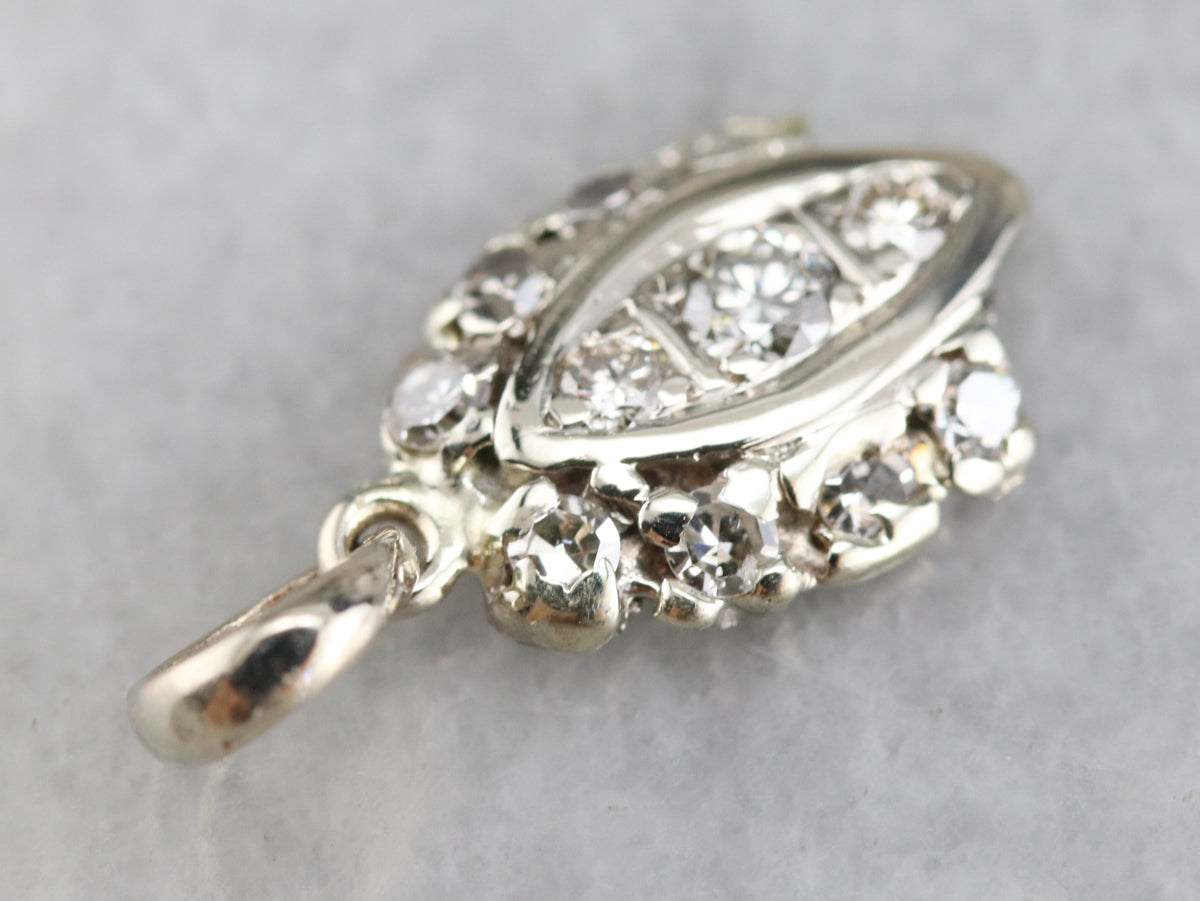 Vintage White Gold Diamond Pendant