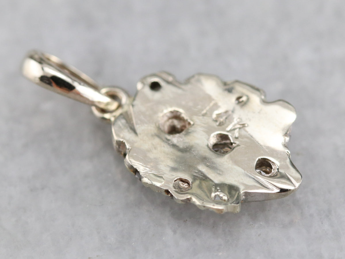 Vintage White Gold Diamond Pendant