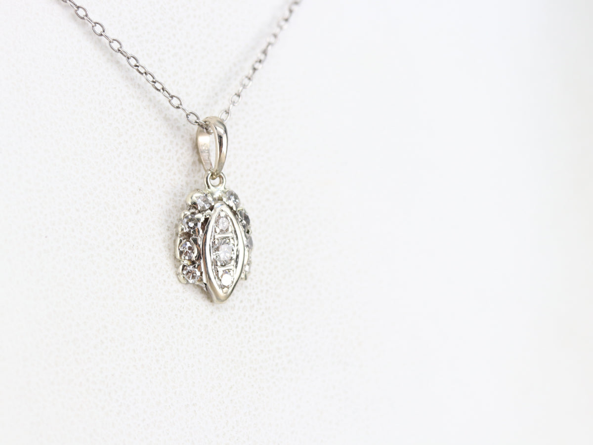 Vintage White Gold Diamond Pendant