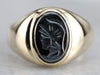 Vintage Men's Hematite Intaglio Ring