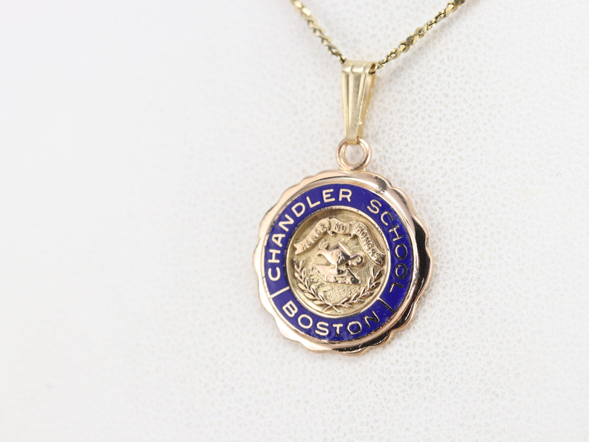 Vintage Boston's Chandler School Pendant