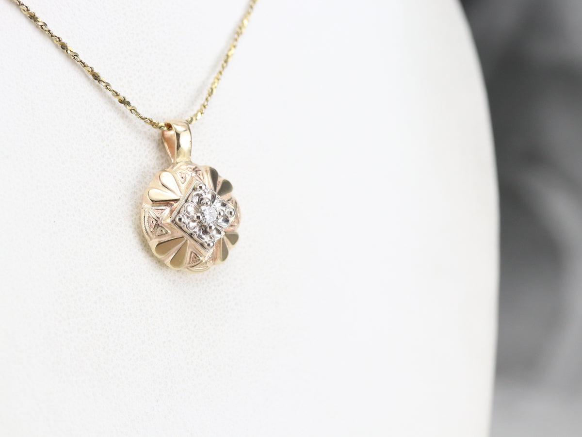 Upcycled Diamond Pendant