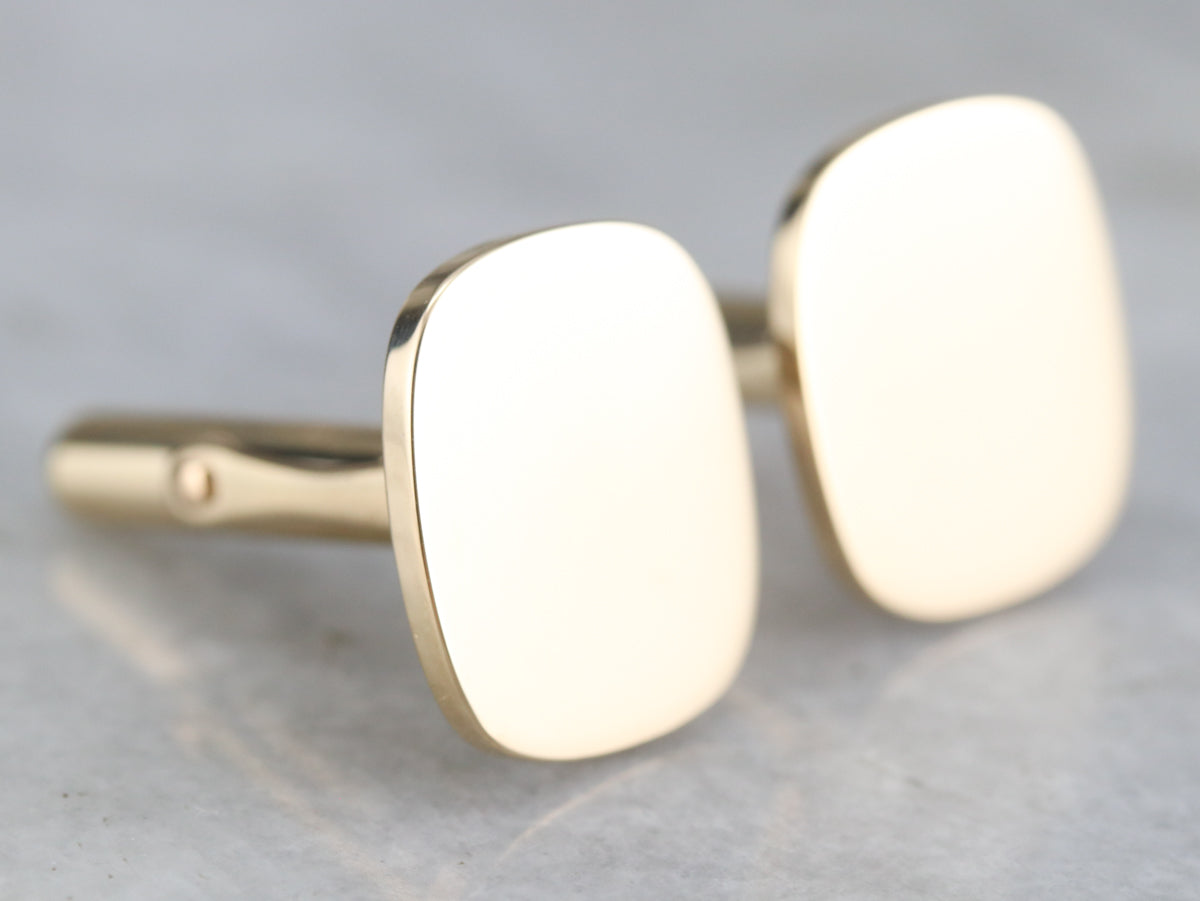 Vintage Yellow Gold Cufflinks