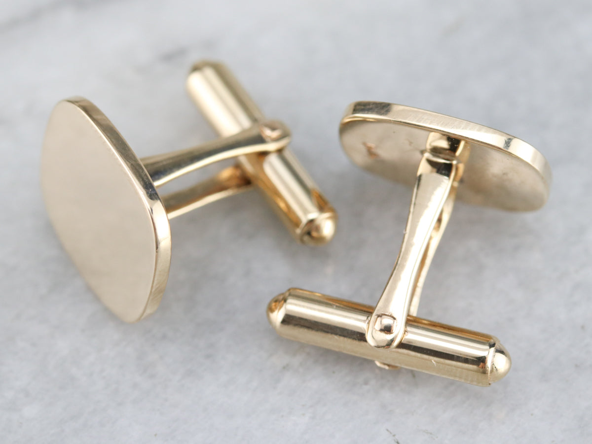 Vintage Yellow Gold Cufflinks